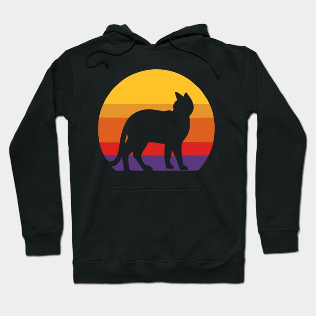 A T-shirt that combines the shadow of a cat in the sunset Hoodie by hatemmorany